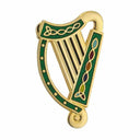 Gold Plated Irish Harp Brooch Gaelsong