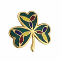Gold Plated 3 Leaf Shamrock Brooch Gaelsong