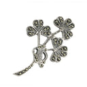 Antique Marcasite Irish Shamrock Brooch Gaelsong