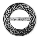 J69018 Cornwall Pewter Scarf Ring with Celtic Knot Design Studio Gaelsong