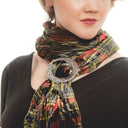 J69018 Cornwall Pewter Scarf Ring with Celtic Knot Design Lifestyle Gaelsong