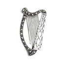 Marcasite Ireland Harp Brooch Studio Gaelsong