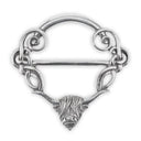 Highland Coo Scarf Ring in Pewter Gaelsong
