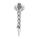 Sterling Silver Celtic Thistle Brooch Gaelsong