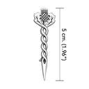 Sterling Silver Celtic Thistle Brooch  Studio Gaelsong