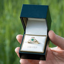 J71003S10K Agate Claddagh Engagement Ring Gaelsong