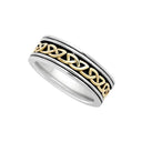 J71006S Gents 10K Oxidised Celtic Knot Wedding Band Gaelsong
