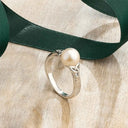 J71009S Triple Goddess Celtic Pearl Ring  Gaelsong