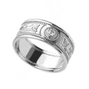 J71011-MED 10K Gold Diamond Celtic Warrior Wedding Band Gaelsong