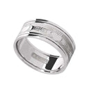 J71012 MEN Embossed 10K White Gold Claddagh Band Gaelsong
