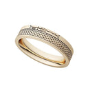 J71013 NARROW YELLOW Handmade 10K Gold Ogham Band Wedding Rings Gaelsong
