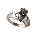 J71015 WHITE Handcrafted Ladies 10K Gold Claddagh Ring Gaelsong