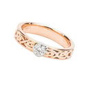 14K Rose Gold Diamond Celtic Engagement Ring Gaelsong