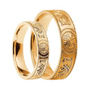 J71022 YELLOW 10K Gold Celtic Warrior Shield Wedding Ring Gaelsong

