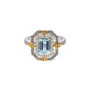 10K Gold Blue Topaz Celtic Ring Gaelsong
