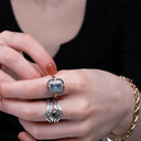 10K Gold Blue Topaz Celtic Ring Lifestyle Gaelsong
