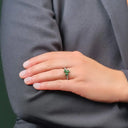 Ladies Silver Shamrock Zirconia Ring Gaelsong