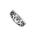Oxidized Silver Irish Claddagh Ring Band studio Gaelsong