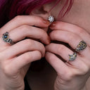 River and Stones Sterling Silver & 10K Gold Ring Gaelsong