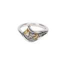 River and Stones Sterling Silver & 10K Gold Ring studio Gaelsong