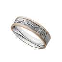 J74015 10K Gold Ogham Mo Anam Cara Band Ring Gaelsong