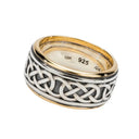 J74022 10K Gold Oxidized Celtic Love Knot Wedding Ring Gaelsong