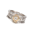 J74028 3 PIECE Handmade 10K Gold Trinity Knot Diamond Ring Gaelsong