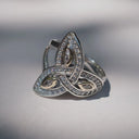 Silver & 10K Gold Celtic Trinity Ring Gaelsong