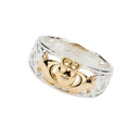 J75025 Claddagh Ring of Sterling Silver and Gold Studio Gaelsong