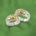 J75025 Claddagh Ring of Sterling Silver and Gold Lifestyle Gaelsong