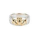 J75025 Claddagh Ring of Sterling Silver and Gold Studio Gaelsong
