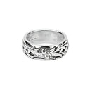 J75088 Viking Dragon Ring Made of Oxidized Sterling Silver Front  Gaelsong