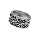 J75166 Men's Oxidized Celtic Warrior Ring side view Gaelsong