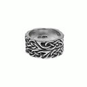 J75166 Men's Oxidized Celtic Warrior Ring  Gaelsong