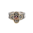 Silver & 10K Gold Ring with Peacock Pearl  Gaelsong