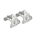 Rhodium Plated Celtic Knot Cufflinks Made in Ireland Gaelsong