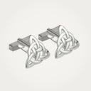 Rhodium Plated Celtic Knot Cufflinks Made in Ireland