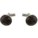 Polished Genuine Connemara Marble Cufflinks Round Studio Gaelsong