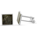 Polished Genuine Connemara Marble Cufflinks Square Studio Gaelsong