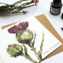 M90004 Scottish Thistle Greeting Card Set of 4 Gaelsong