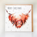 M90005 Highland Cow Christmas Card Gaelsong