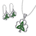 WJ13750 Enamel Trinity Knot Shamrock Jewelry Gaelsong
