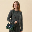 B40264 Handwoven Genuine Harris Tweed Satchel Bag Blackwatch Lifestyle Gaelsong
