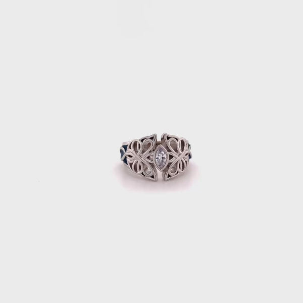 Enameled Celtic Butterfly Ring Studio  Gaelsong
