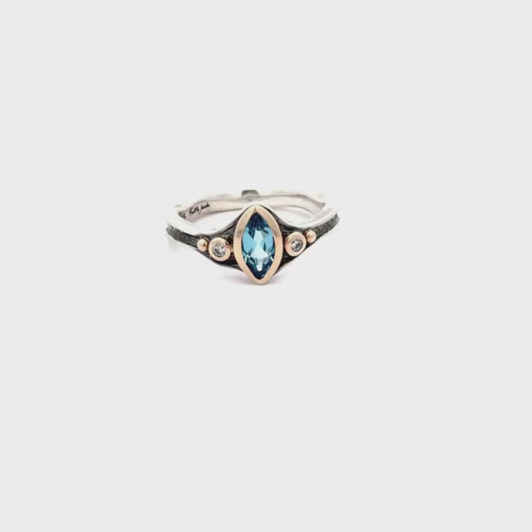 Topaz Celtic Rocks & Rivers Ring Gaelsong