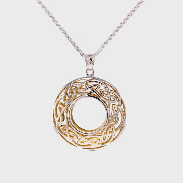 Window to the Soul Pendant Silver Eternal Knotwork Gaelsong