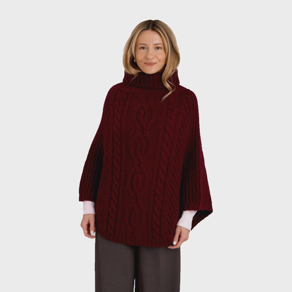 A20221 Cable Stitch Poncho Gaelsong