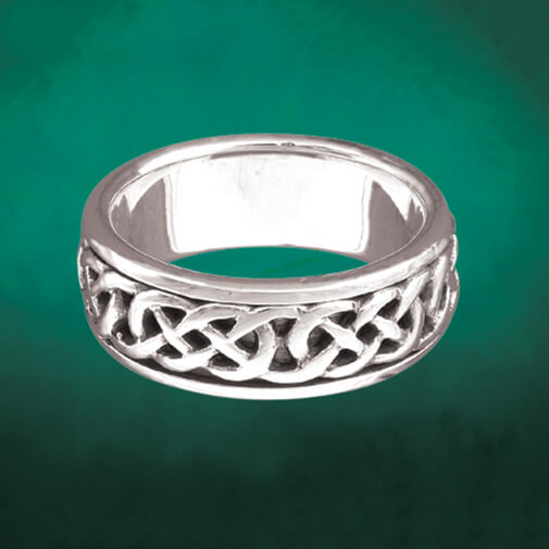 Men or Woman Unisex Infinity Crossover Celtic Spinner Sterling Silver Band Ring 